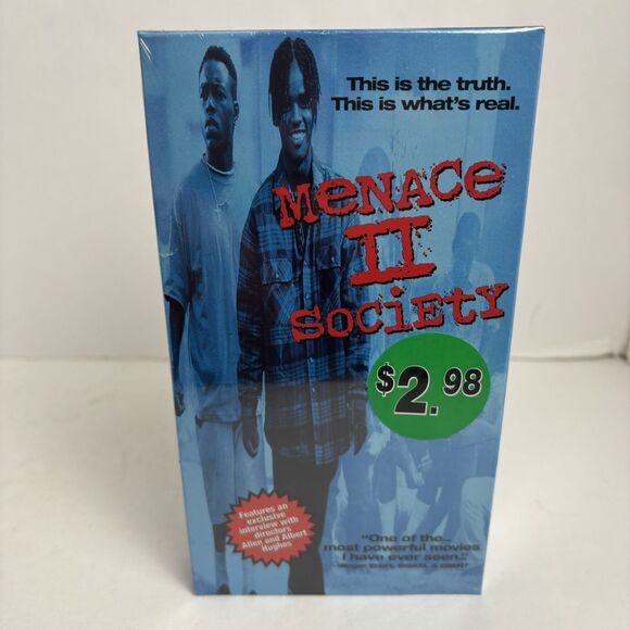 New Menace II to 2 Society VHS Tape Sealed 1993 Larenz Tate Watermarks - Picture 1 of 6